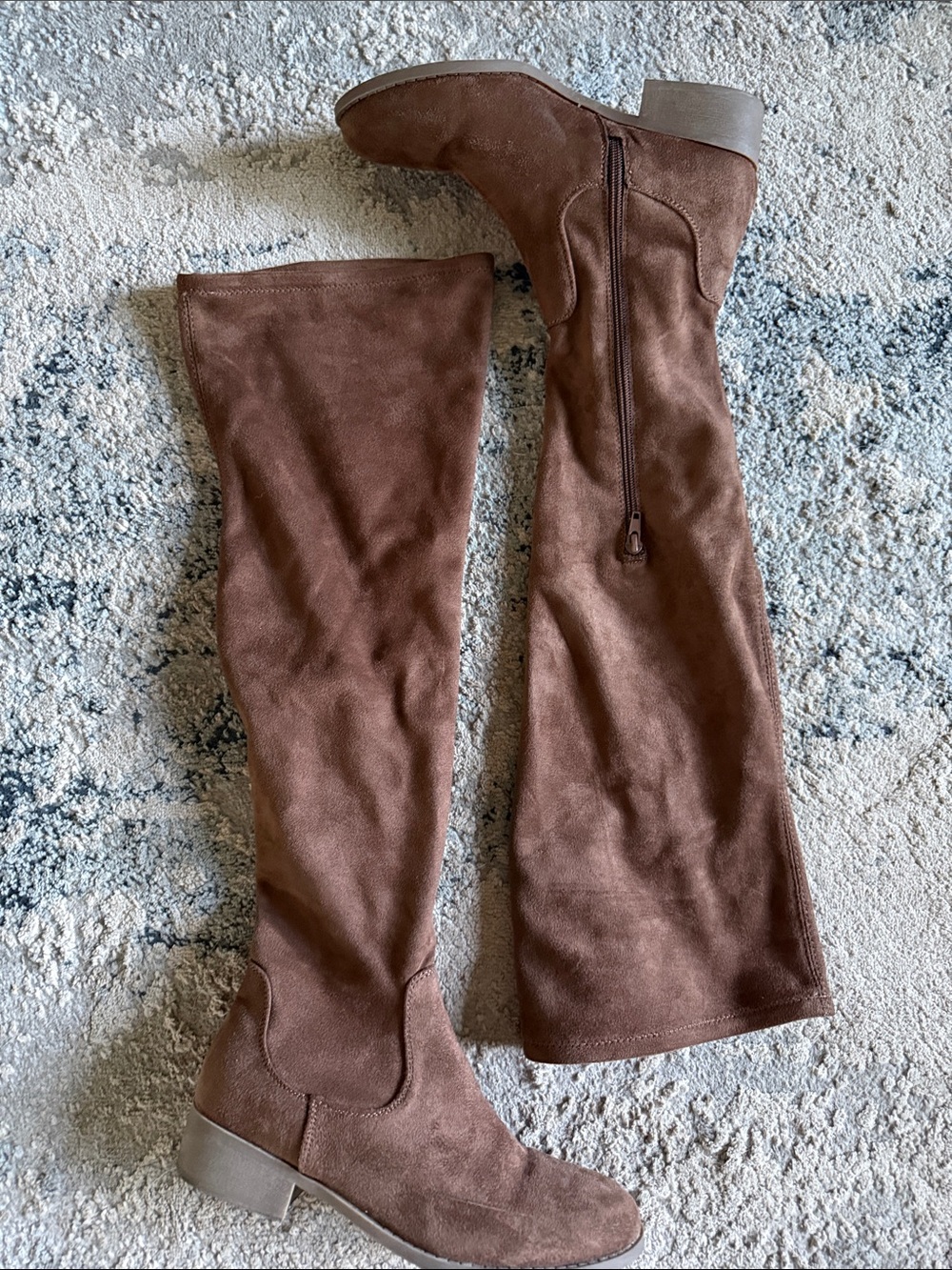 Over-the-Knee Brown Suede Boots